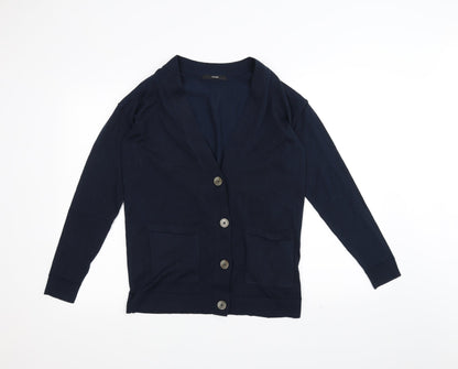 Preloved George Womens Blue   Cardigan Jumper Size S - Front