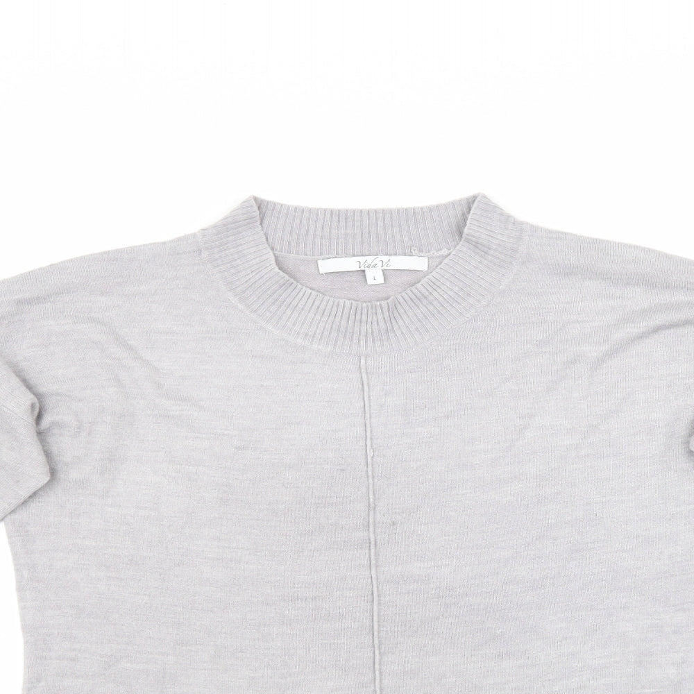 Vida Vi Womens Grey   Pullover Jumper Size L