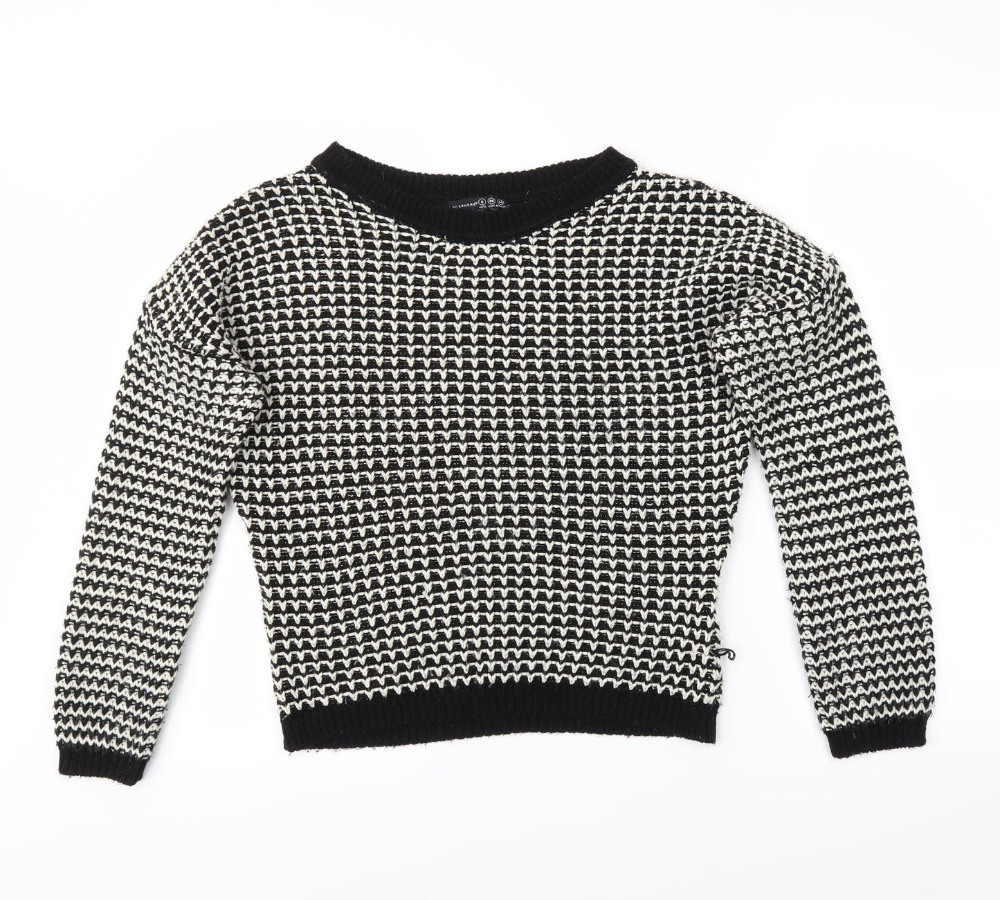 Atmoshphere Womens Black Striped  Pullover Jumper Size 8