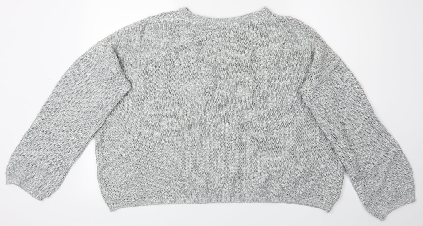 Peacocks Womens Grey   Pullover Jumper Size L