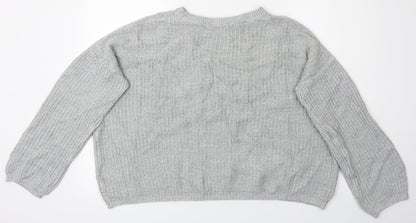 Preloved Peacocks Womens Grey   Pullover Jumper Size L - Back