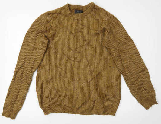 M&S Womens Gold   Pullover Jumper Size S