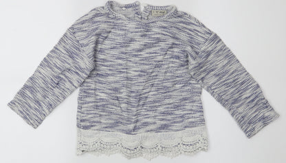 Preloved NEXT Girls Blue   Basic Blouse Size 4-5 Years - Front