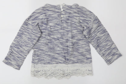 Preloved NEXT Girls Blue   Basic Blouse Size 4-5 Years - Back