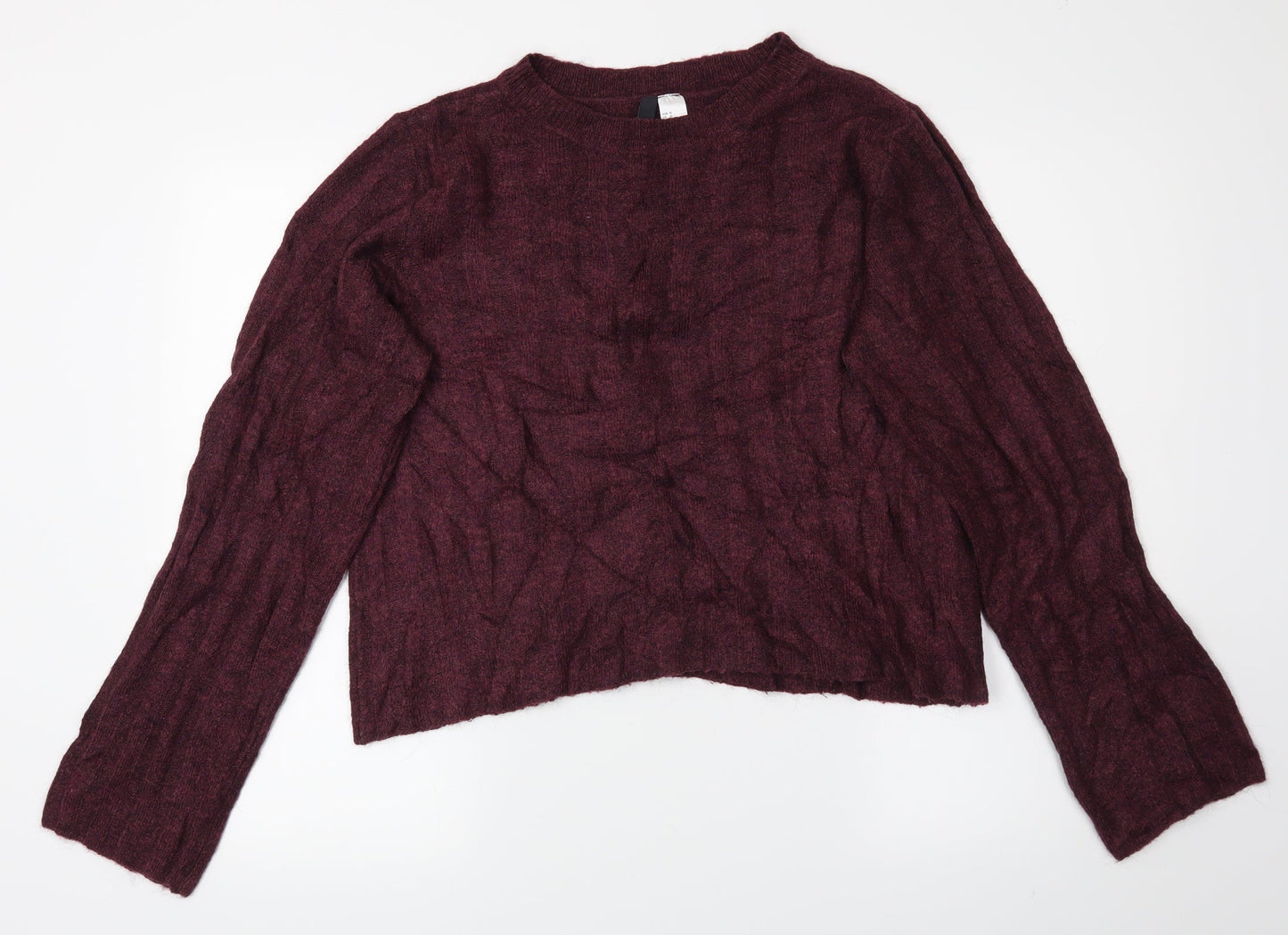 Divided Womens Purple   Pullover Jumper Size M  - Cropped