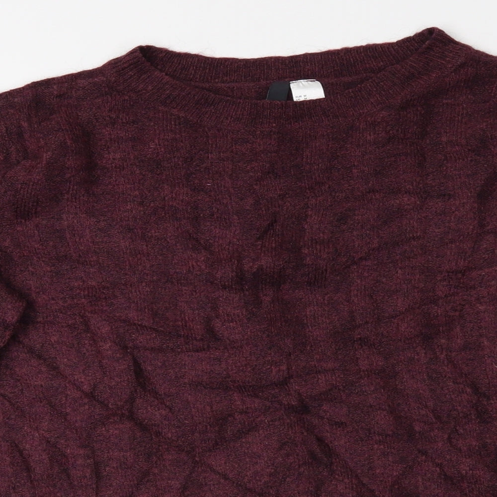 Divided Womens Purple   Pullover Jumper Size M  - Cropped