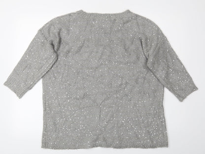 Preloved Pepple Bay Womens Silver   Pullover Jumper Size L - Back