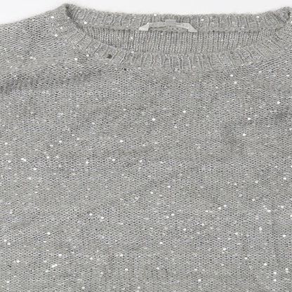 Preloved Pepple Bay Womens Silver   Pullover Jumper Size L - Detail