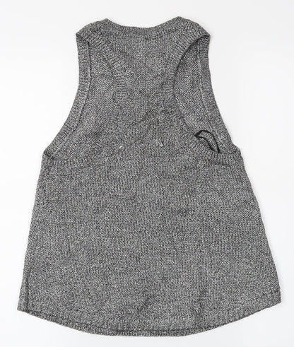 Preloved H&M Womens Silver   Basic Tank Size XS - Back