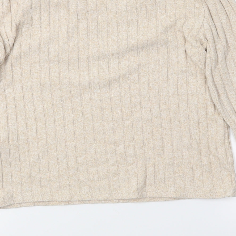 Astradivarius Womens Beige   Pullover Jumper Size S  - Croppede