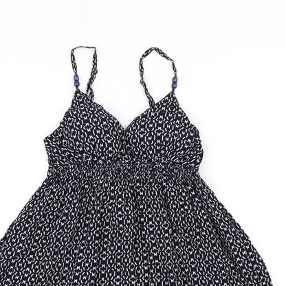 Preloved New Look Womens Blue Polka Dot  Mini  Size S - Detail