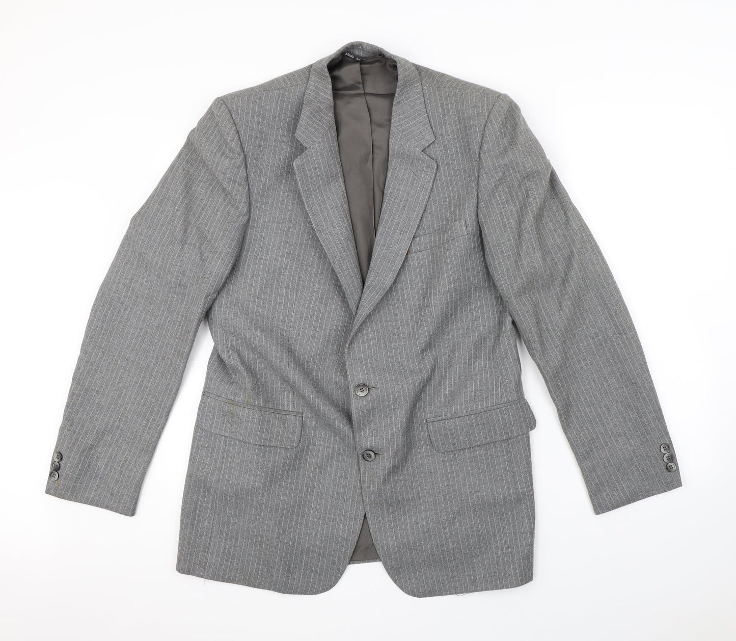 Preworn Mens Grey   Jacket Blazer Size S  - Shoulder Pads