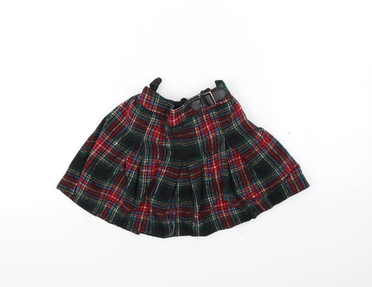 NEXT Girls Multicoloured Check  Flare Skirt Size 8 Years