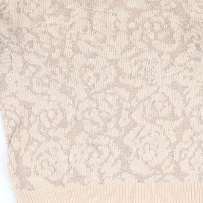 Preloved Dorothy Perkins Womens Pink Floral  Pullover Jumper Size 10 - Label