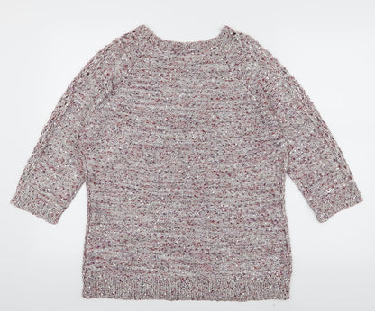 Preloved DAVID EMANUEL Womens Pink   Pullover Jumper Size M - Back