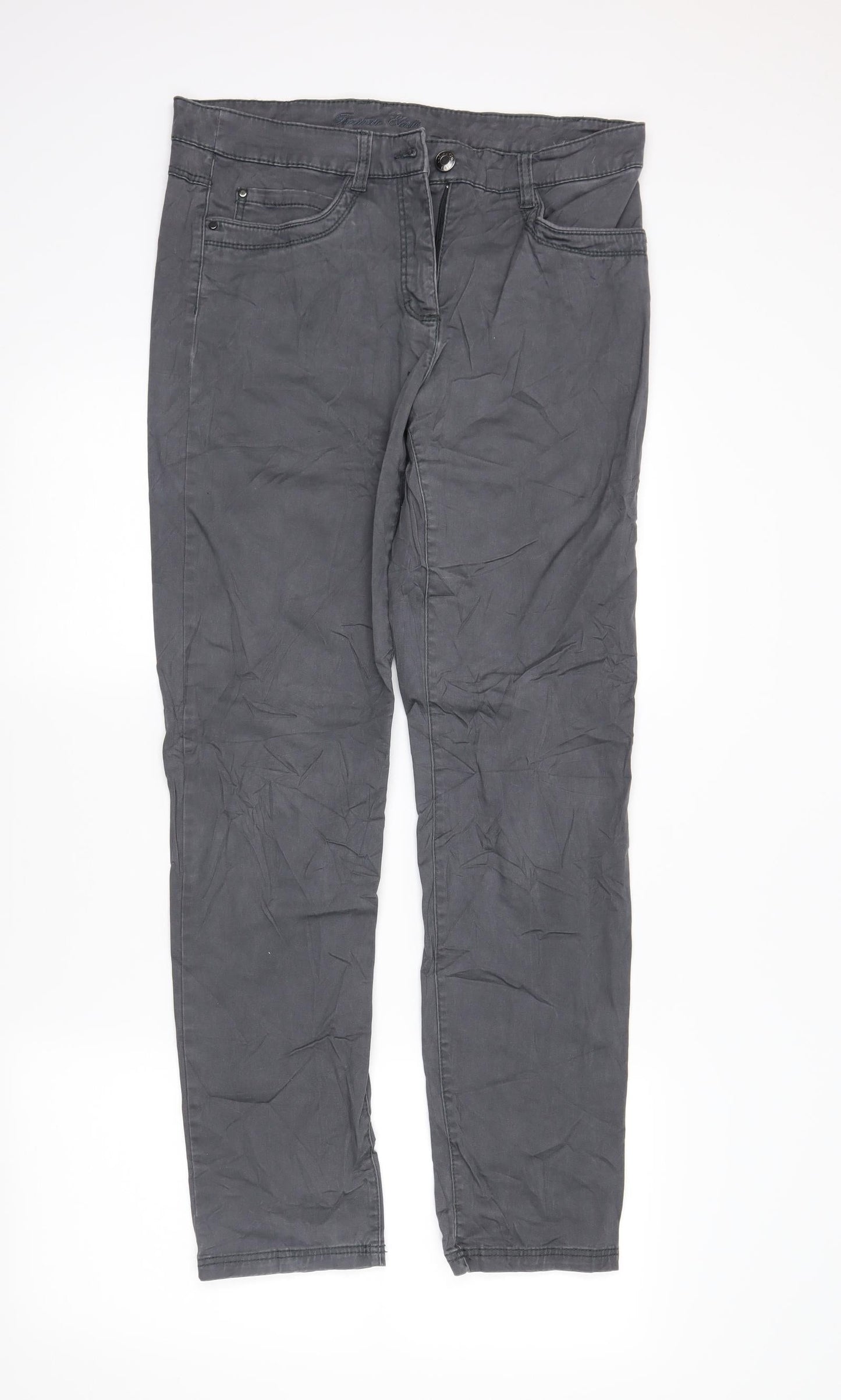 CANDA Womens Grey   Skinny Jeans Size 10 L31 in