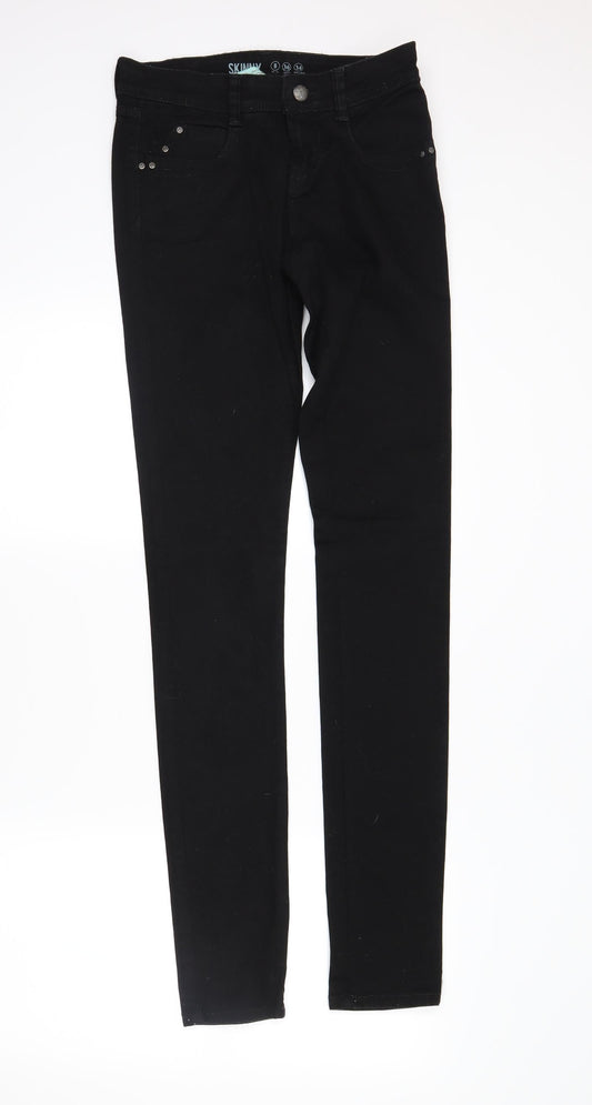 denimco Womens Black   Skinny Jeans Size 8 L33 in