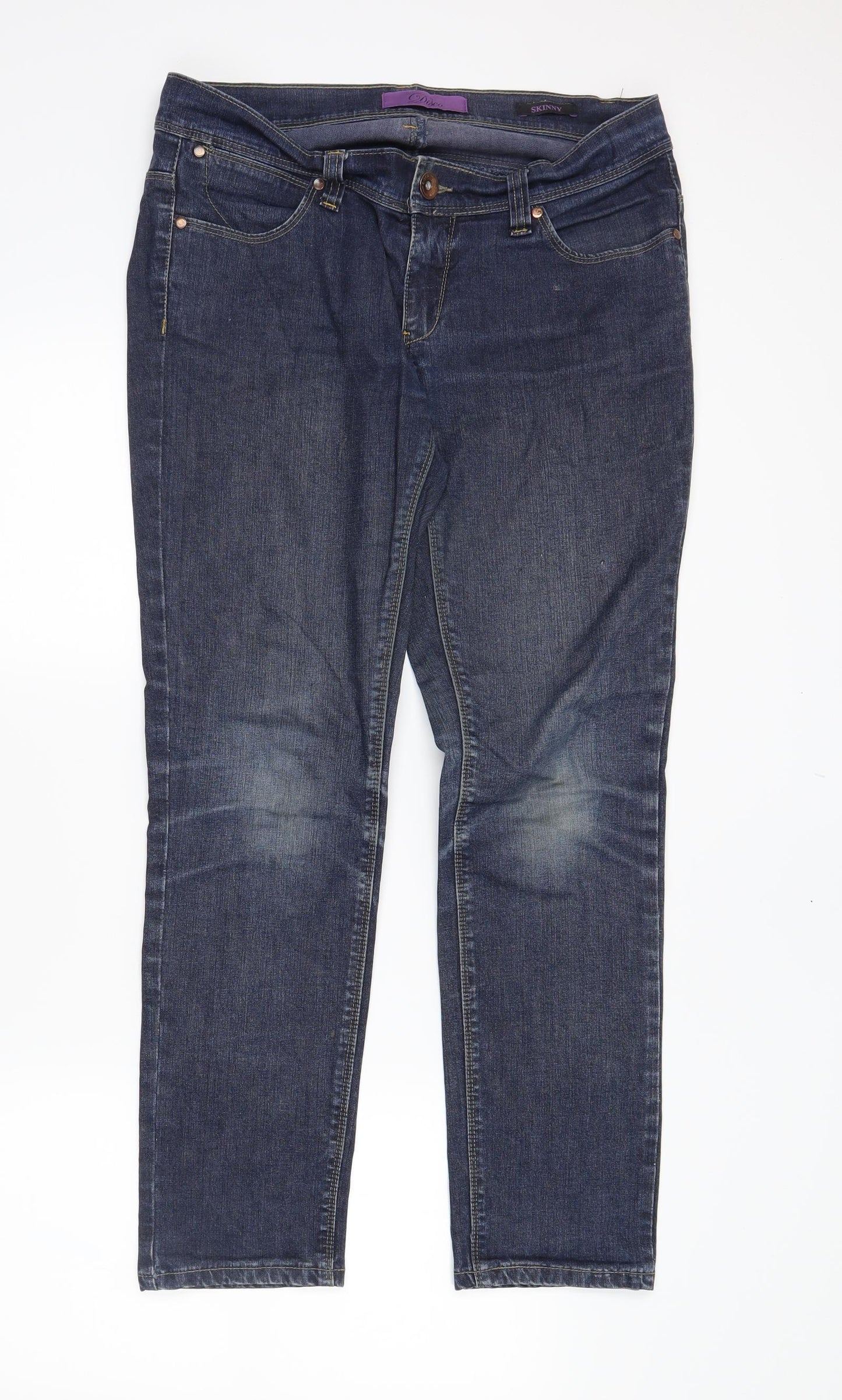 Disco Womens Blue   Straight Jeans Size 12 L28 in
