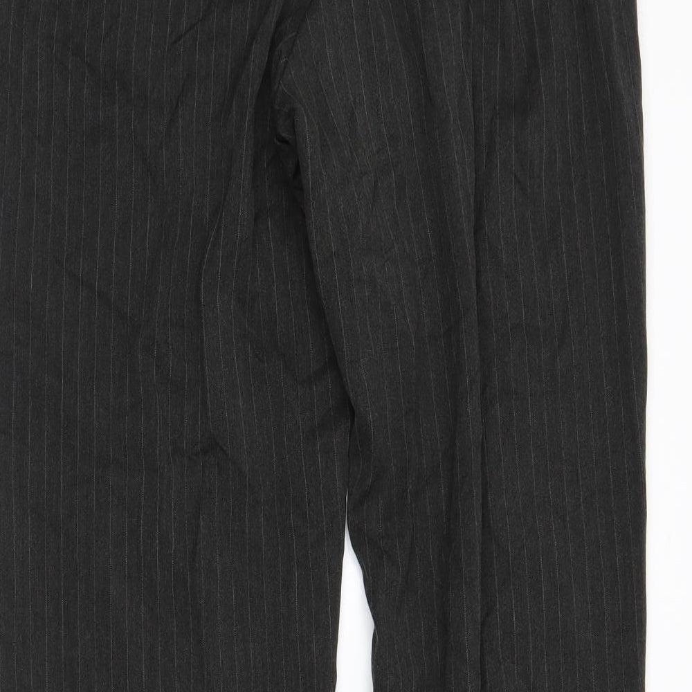 Debenhams Womens Grey Striped  Trousers  Size 12 L27 in