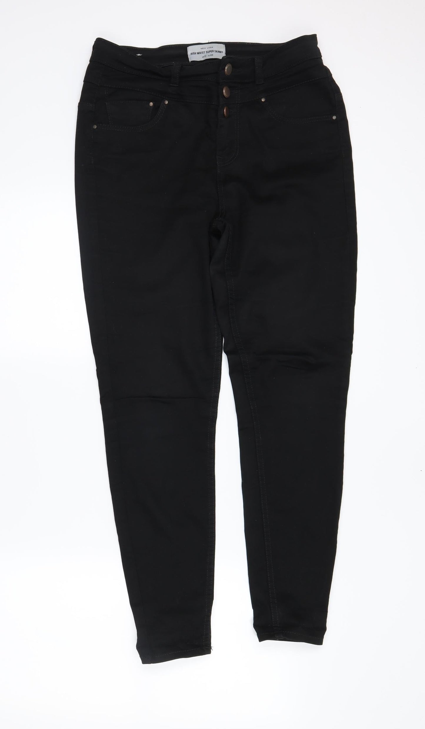 newlook Womens Black  Denim Skinny Jeans Size 12 L28 in