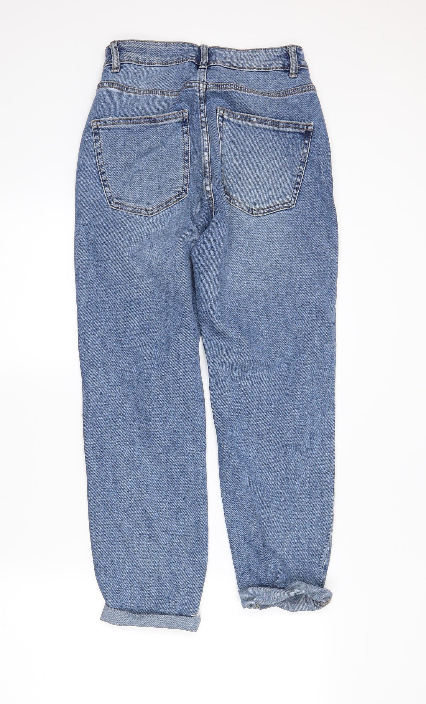 denimCo Womens Blue  Denim Mom Jeans Size 6 L26 in