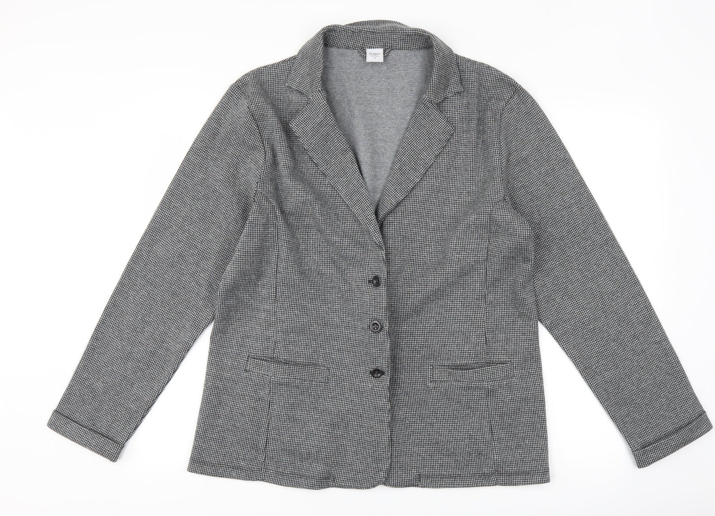 Cotton Traders Womens Grey Herringbone  Jacket Suit Jacket Size 16