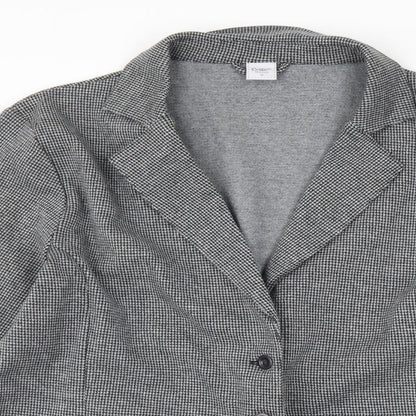 Preloved Cotton Traders Womens Grey Herringbone  Jacket Suit Jacket Size 16 - Detail