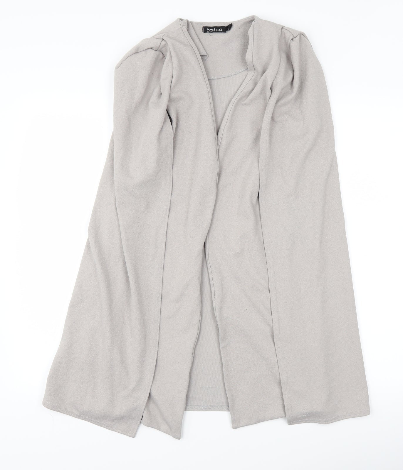 Boohoo Womens Grey   Jacket Coatigan Size 12
