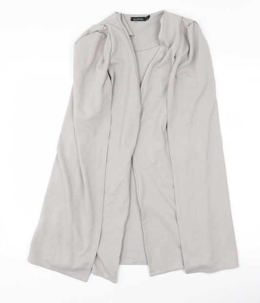 Boohoo Womens Grey   Jacket Coatigan Size 12
