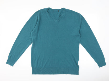 Preloved George Mens Blue   Pullover Jumper Size L - Front