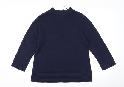 Preloved Per Una Womens Blue   Pullover Jumper Size 14 - Back