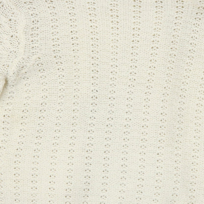 Preloved Internacionale Womens Ivory   Cardigan Jumper Size 10 - Label