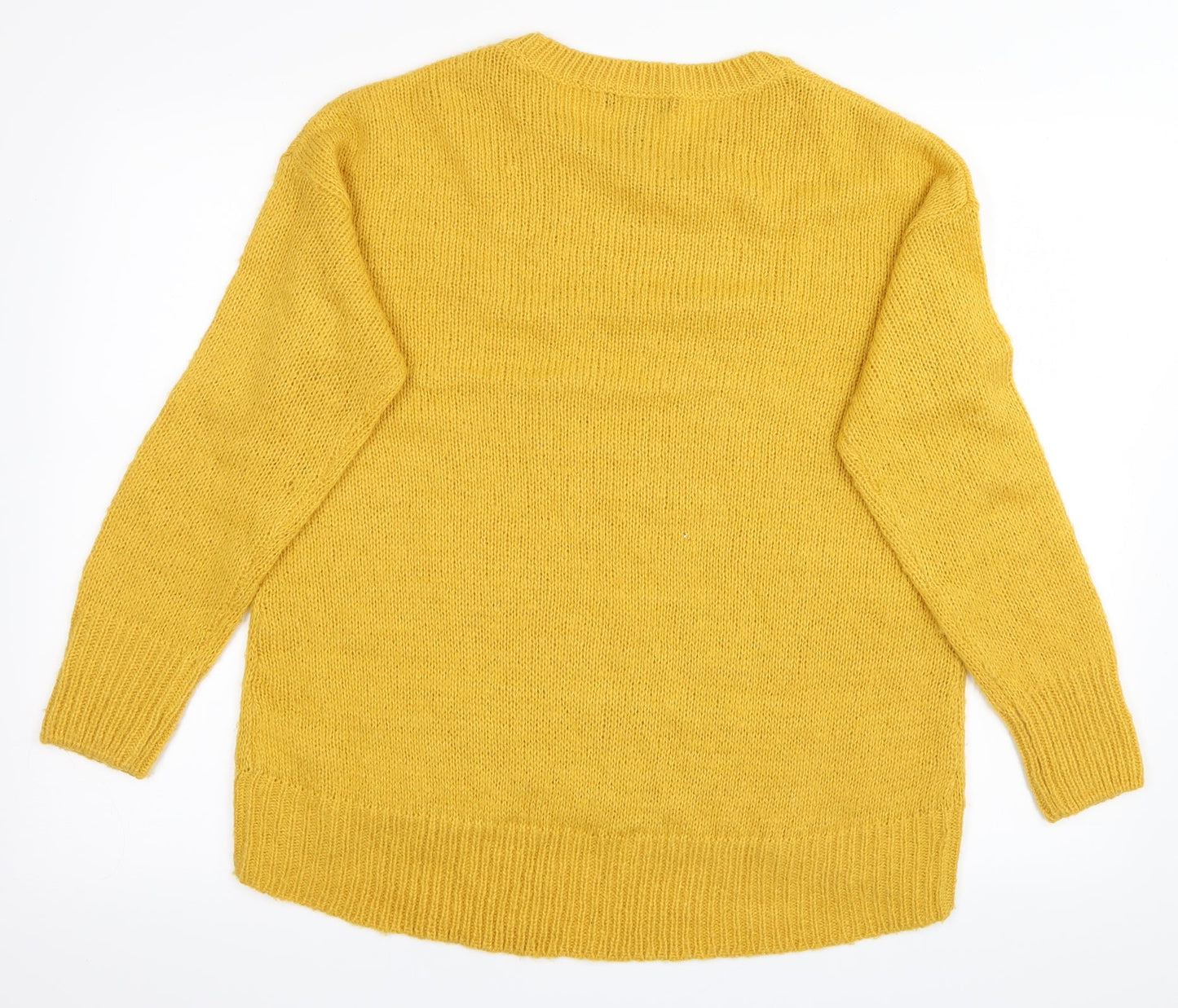 New Look Womens Yellow   Pullover Jumper Size M