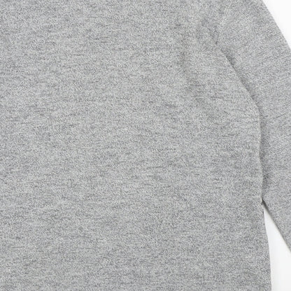 Preloved pure and natural Womens Grey Floral  Pullover Jumper Size M - Label