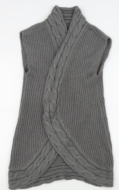 Preloved Asda George Womens Grey   Cardigan Jumper Size 10 - Front