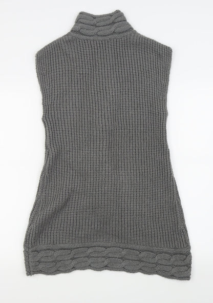Preloved Asda George Womens Grey   Cardigan Jumper Size 10 - Back