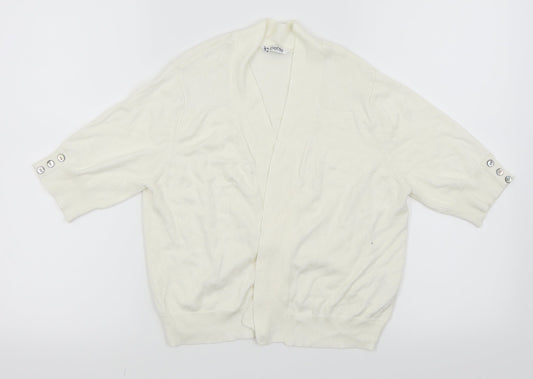 BHS Womens White   Cardigan Jumper Size 16