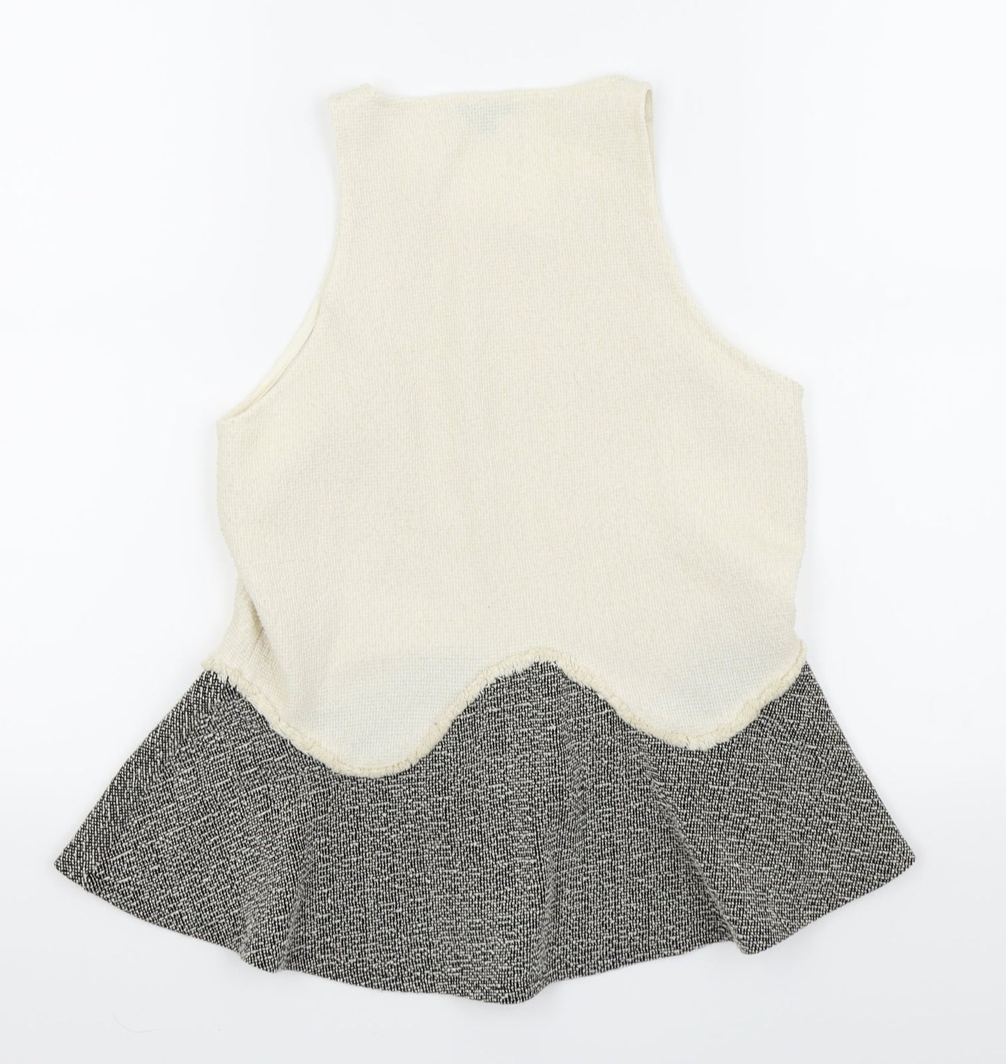 River Island Womens White Houndstooth  Basic Tank Size 10