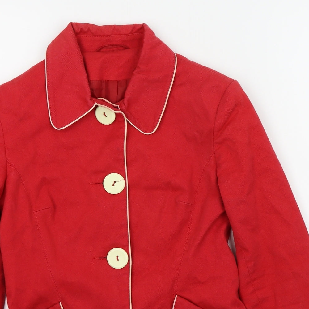 Topshop Womens Red   Jacket Blazer Size 6