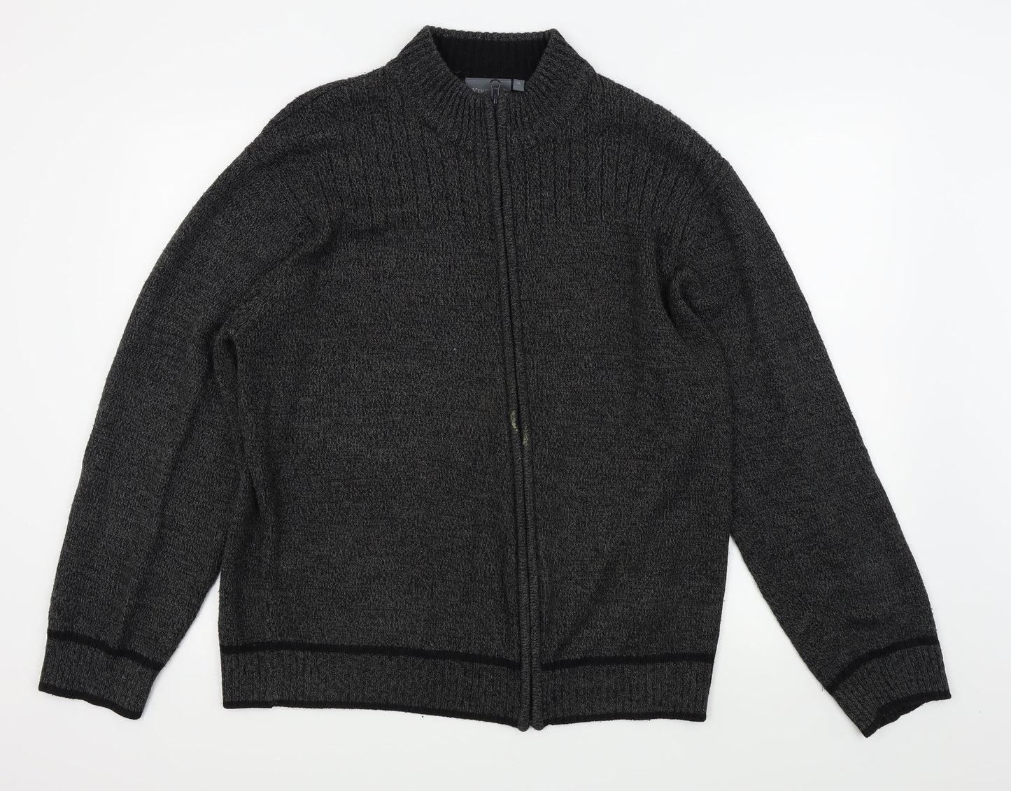 Kingston Mens Black   Full Zip Jumper Size XL