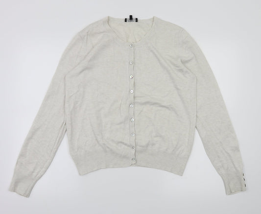 payapa Womens Ivory   Cardigan Jumper Size 16