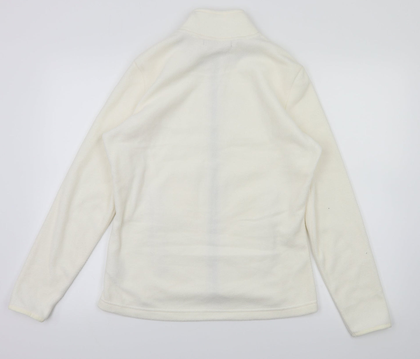 m&s Womens Ivory   Full Zip Jumper Size 10