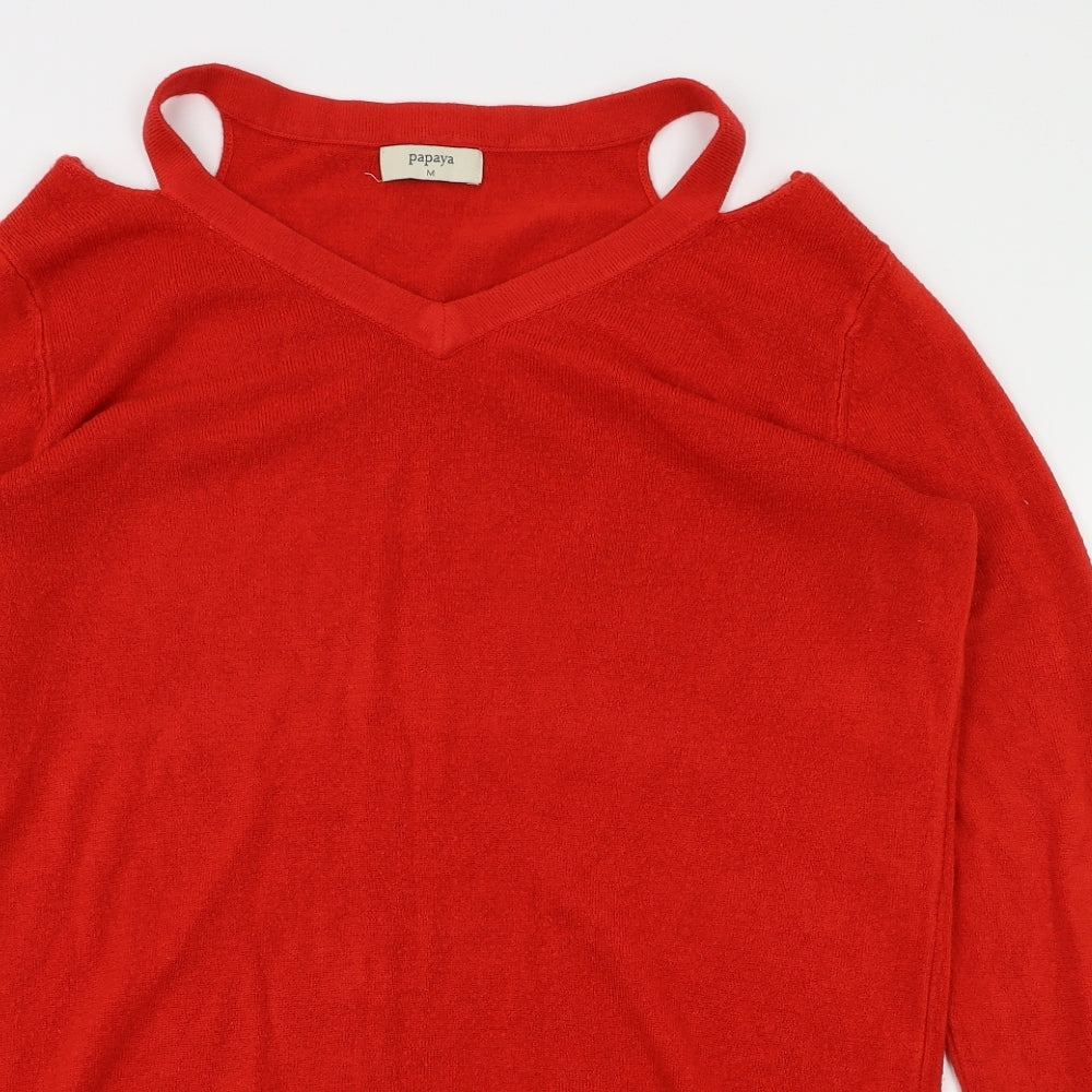 Papaya Womens Red   Pullover Jumper Size M
