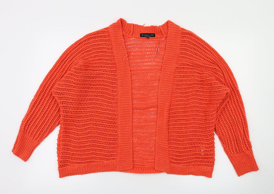 F&F Womens Red   Cardigan Jumper Size 10