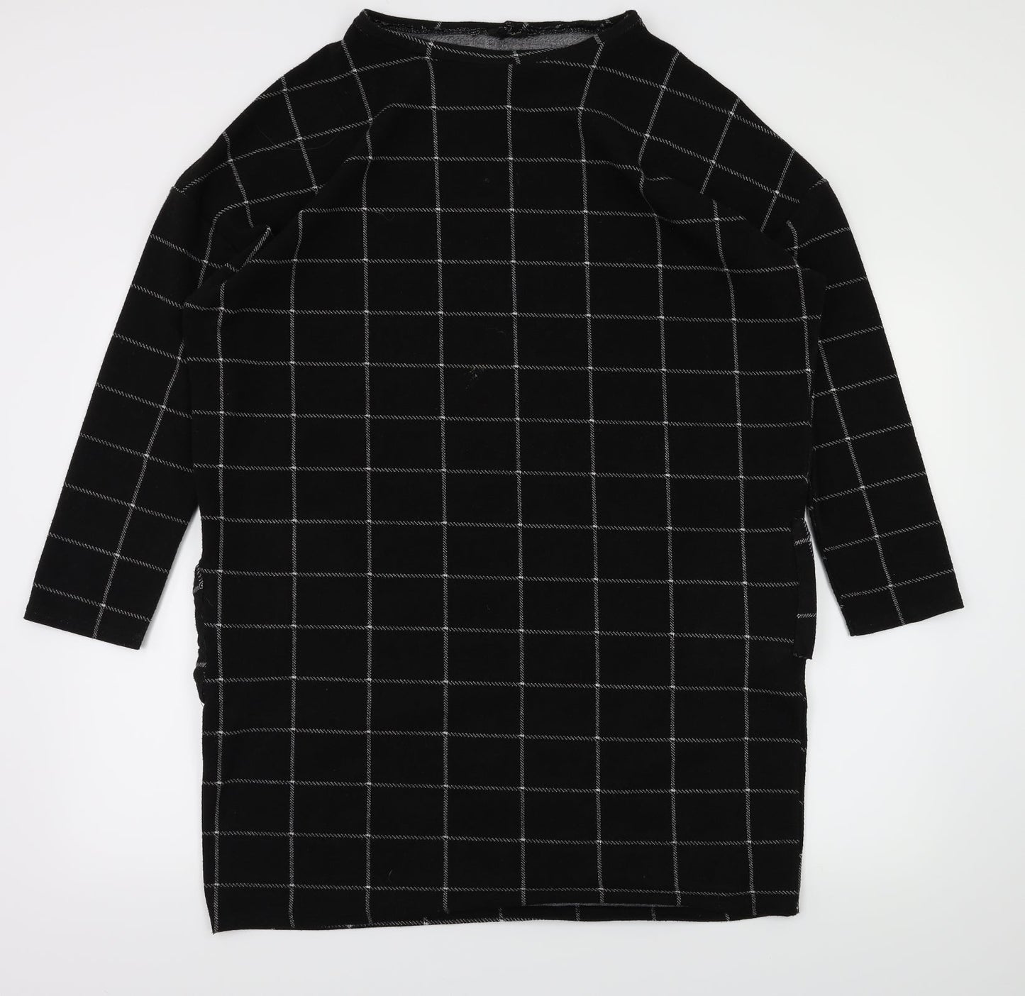 River Island Womens Black Check  Fit & Flare  Size 10