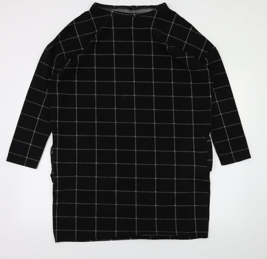 River Island Womens Black Check  Fit & Flare  Size 10