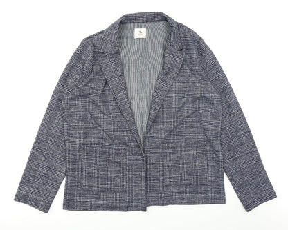 Preloved TU Womens Blue Plaid  Jacket  Size 16 - Front