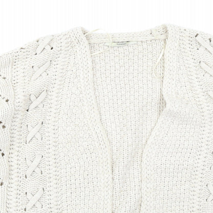 Preloved George Womens Beige   Cardigan Jumper Size M - Detail