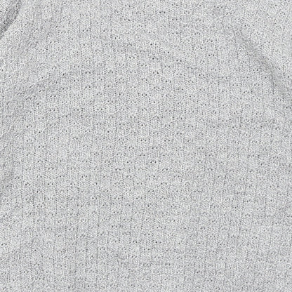 Preloved Pure & Natural Womens Grey   Cardigan Jumper Size L - Label