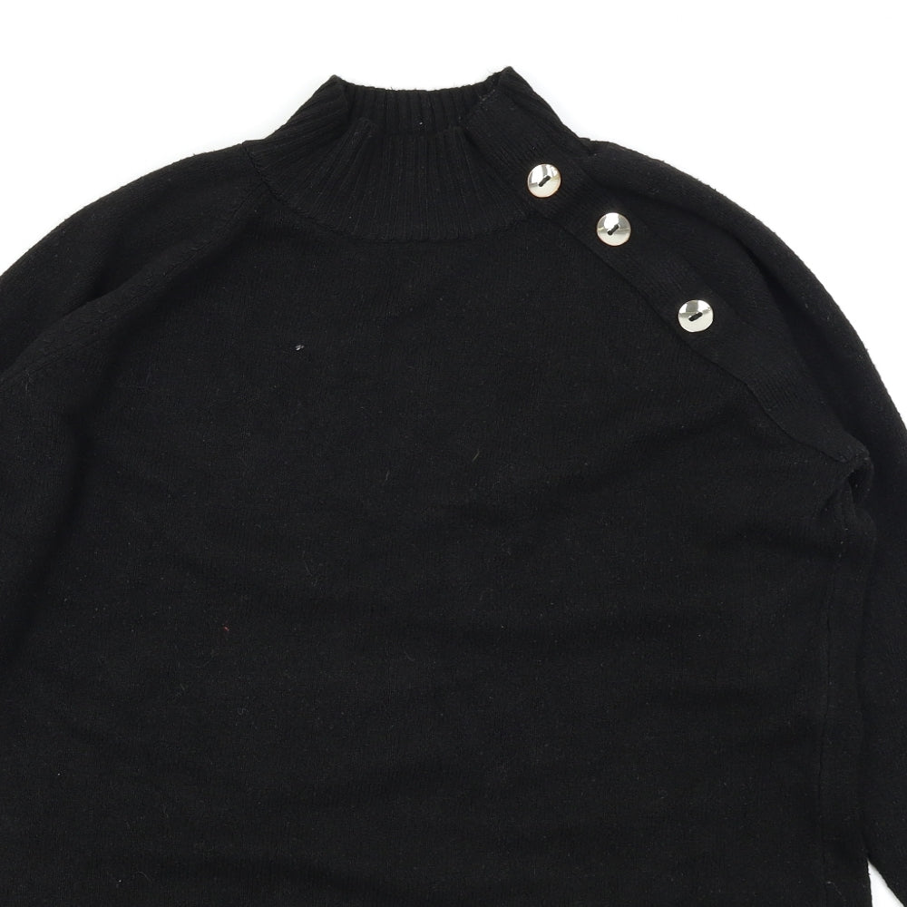 Peacocks Womens Black  Knit Pullover Jumper Size L